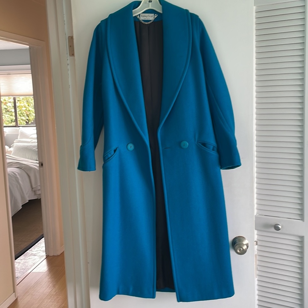 Blue Wool Coat - Picture 4 of 5